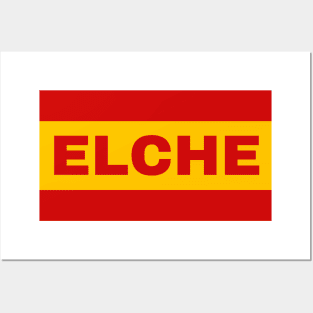 Elche City in Spanish Flag Colors Posters and Art